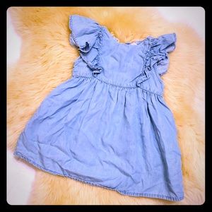 Zara toddler blue dress w/short flutter sleeves